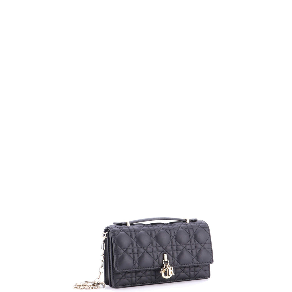 My Dior Top Handle Flap Bag Cannage Quilt Lambskin Mini