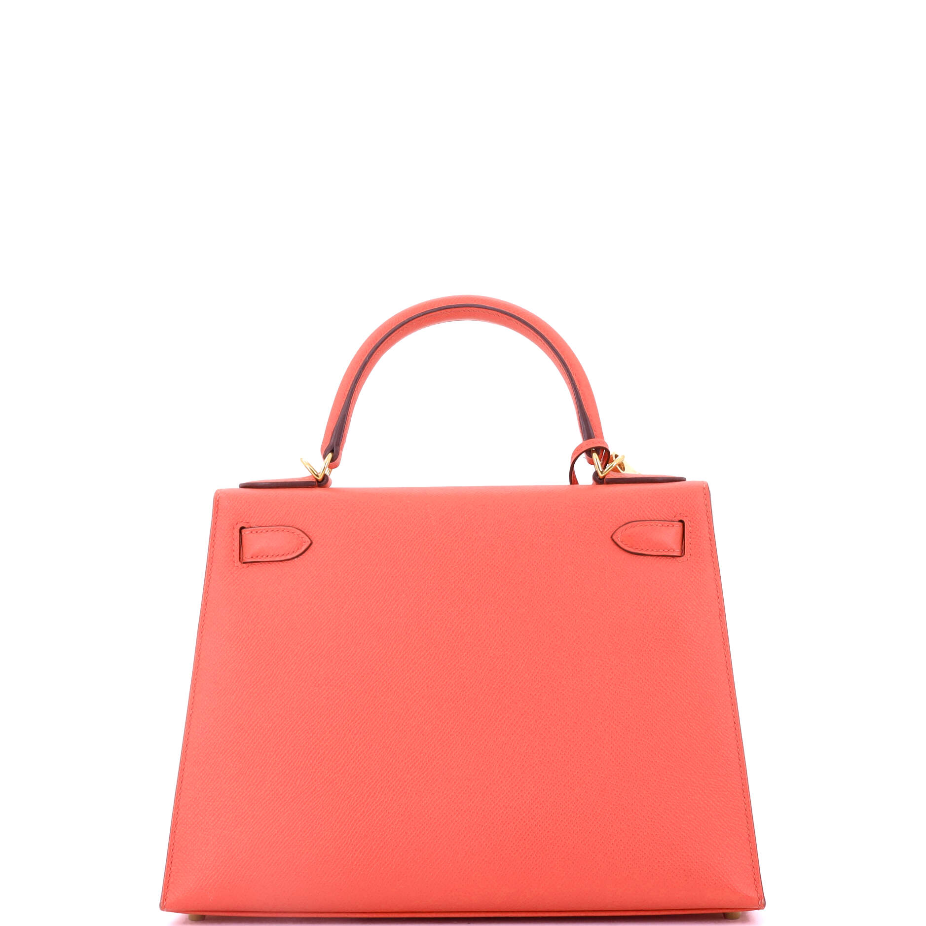 Kelly Handbag Rouge Pivoine Epsom with Gold Hardware 28