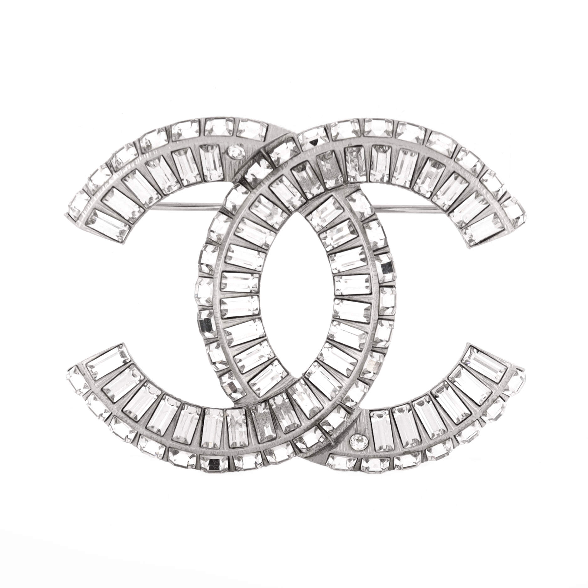 CC Brooch Metal with Crystals