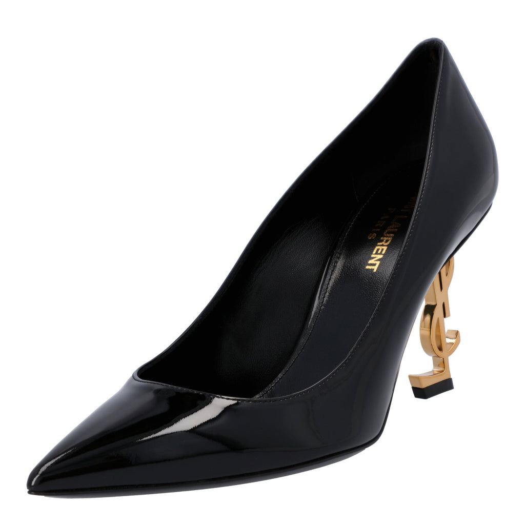Women's Saint Laurent Opyum Patent Leather Pumps Black