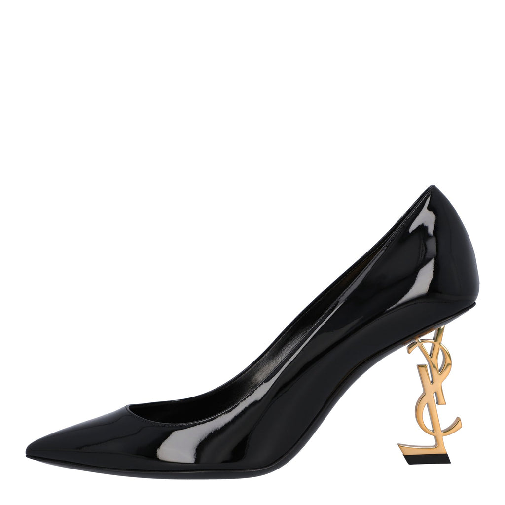 Women's Saint Laurent Opyum Patent Leather Pumps Black