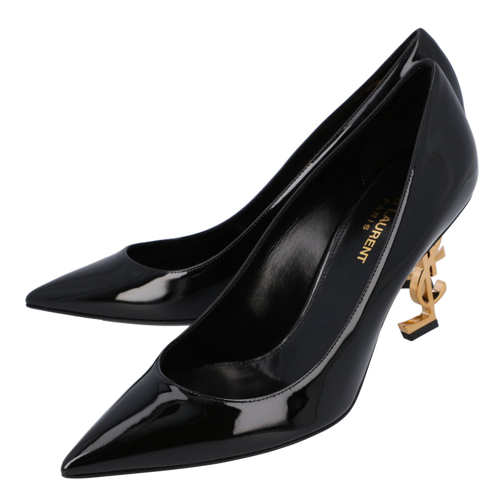 Women's Saint Laurent Opyum Patent Leather Pumps Black