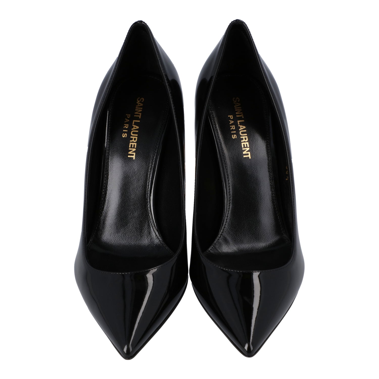 Women's Saint Laurent Opyum Patent Leather Pumps Black