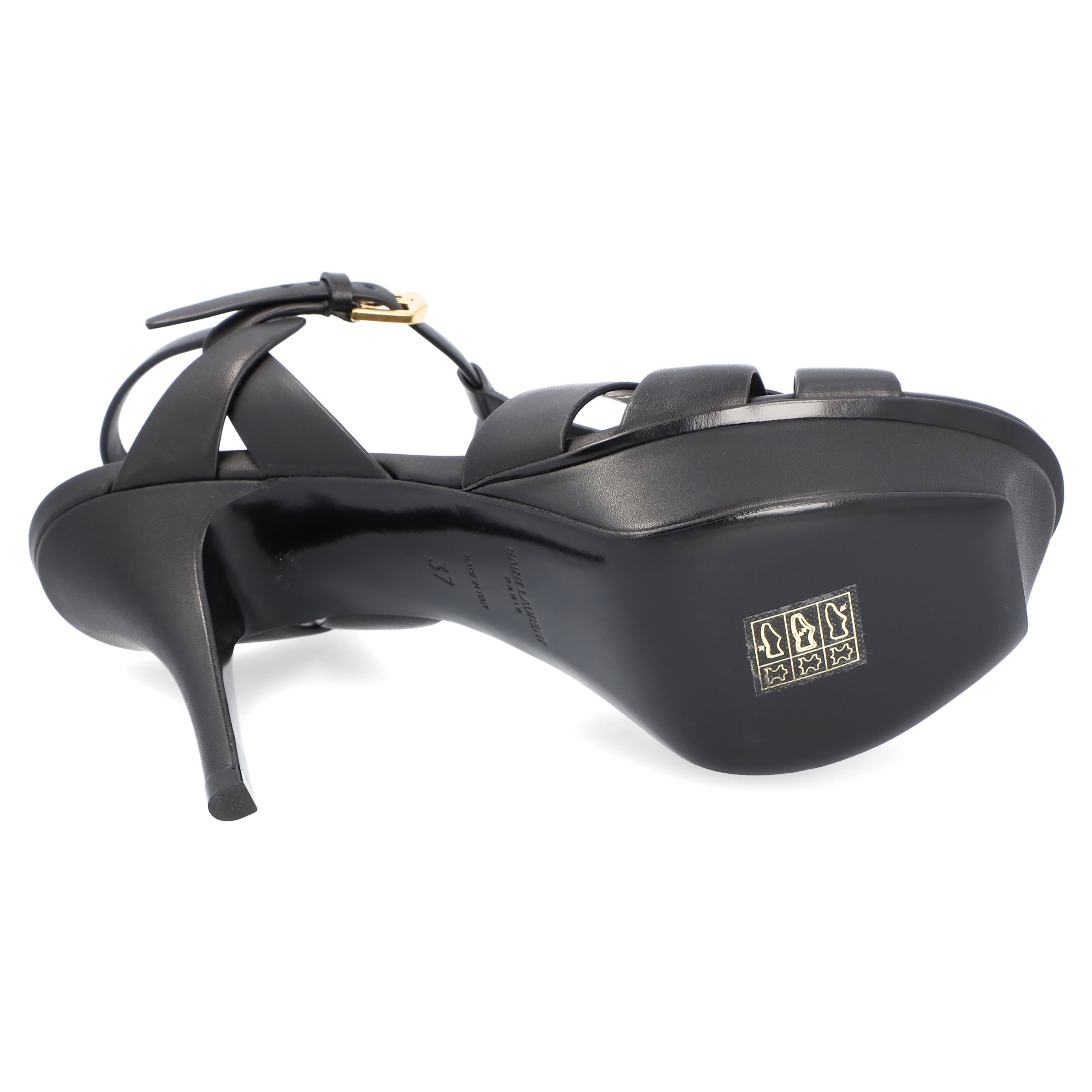 Women's Saint Laurent Tribute Platform Sandals Black