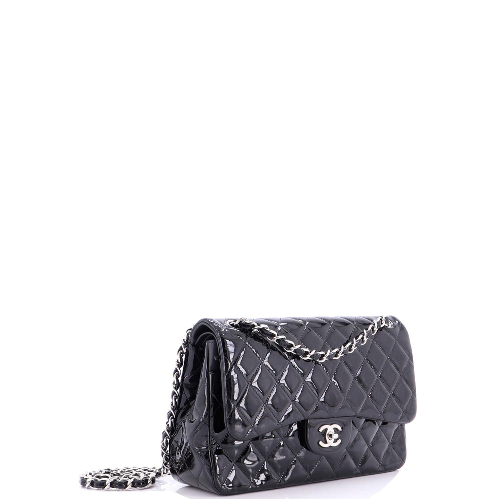 Classic Double Flap Bag Quilted Patent Jumbo