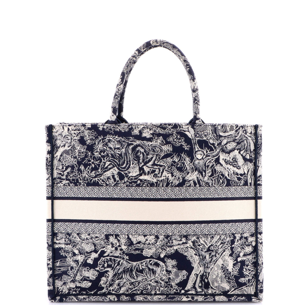 Book Tote Embroidered Canvas Large