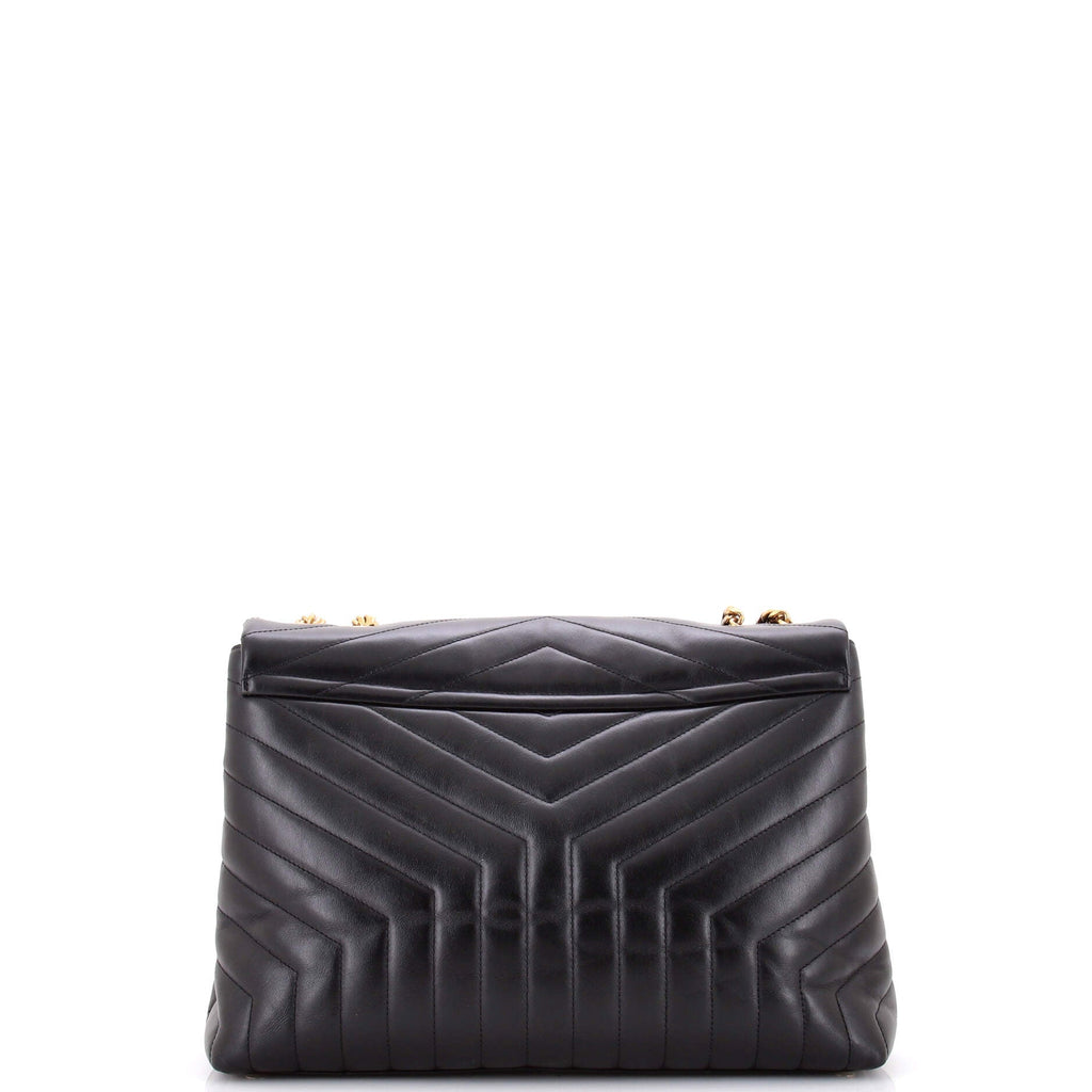 Loulou Shoulder Bag Matelasse Chevron Leather Large