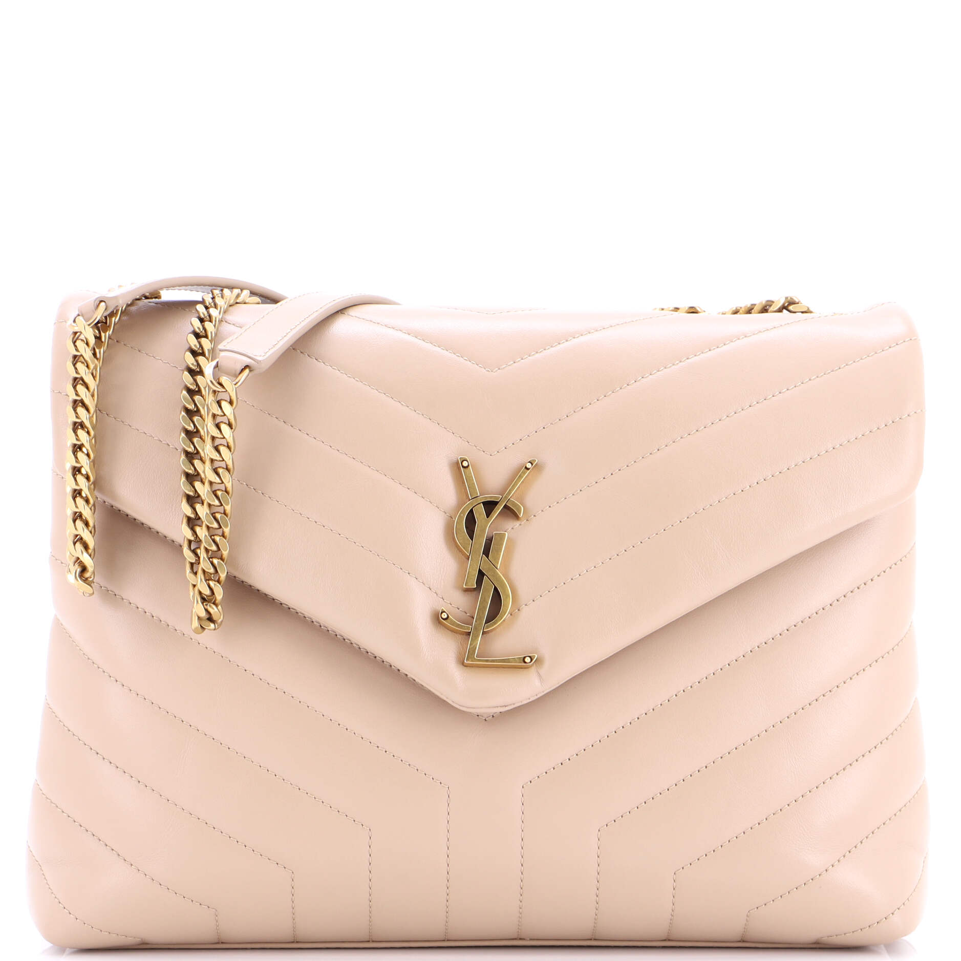 Loulou Shoulder Bag Matelasse Chevron Leather Medium