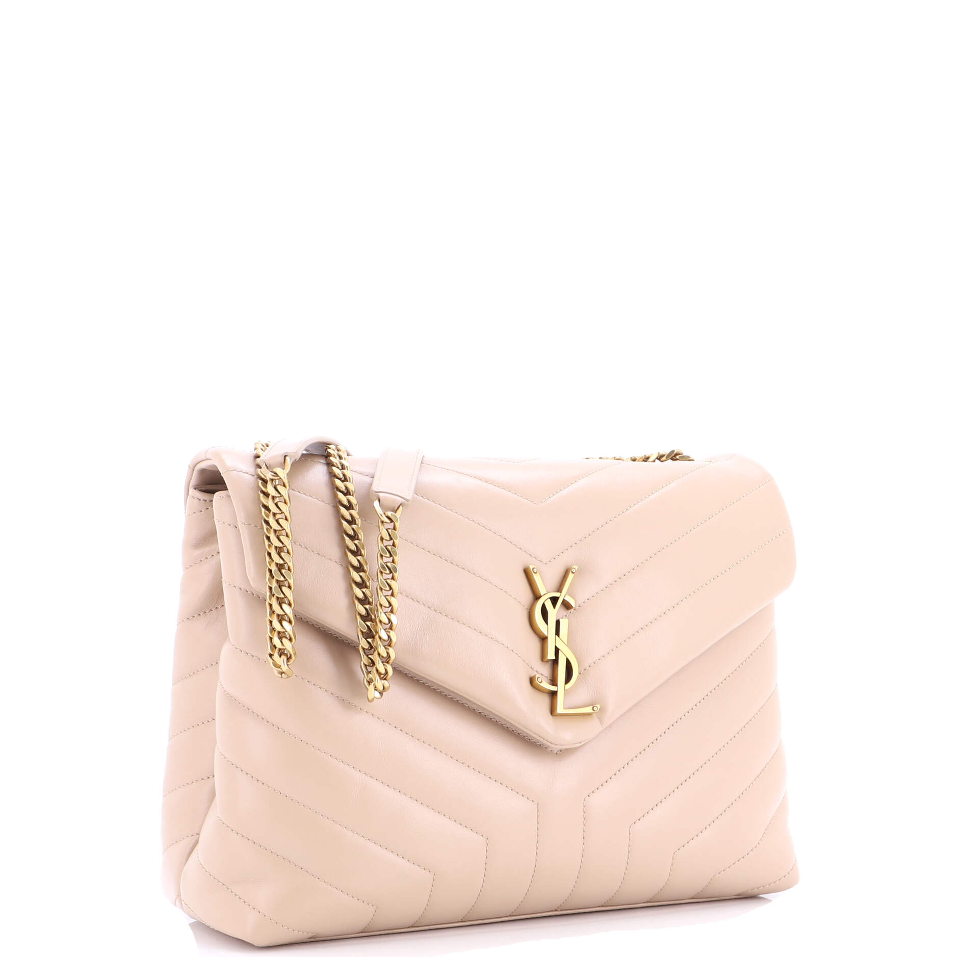 Loulou Shoulder Bag Matelasse Chevron Leather Medium