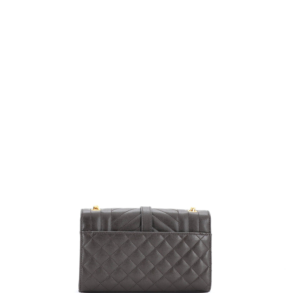 Classic Monogram Envelope Satchel Mixed Matelasse Leather Small