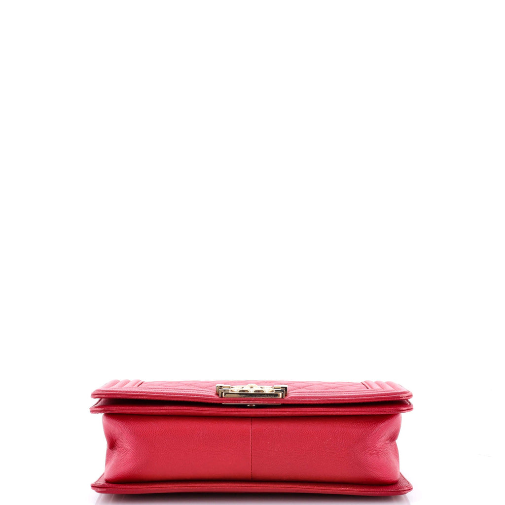 Boy Flap Bag Quilted Caviar New Medium