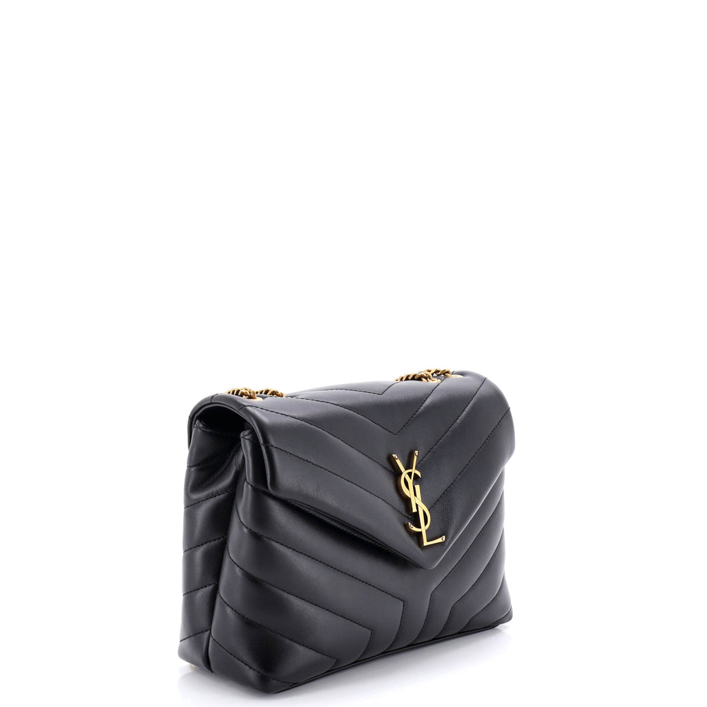 Loulou Shoulder Bag Matelasse Chevron Leather Small