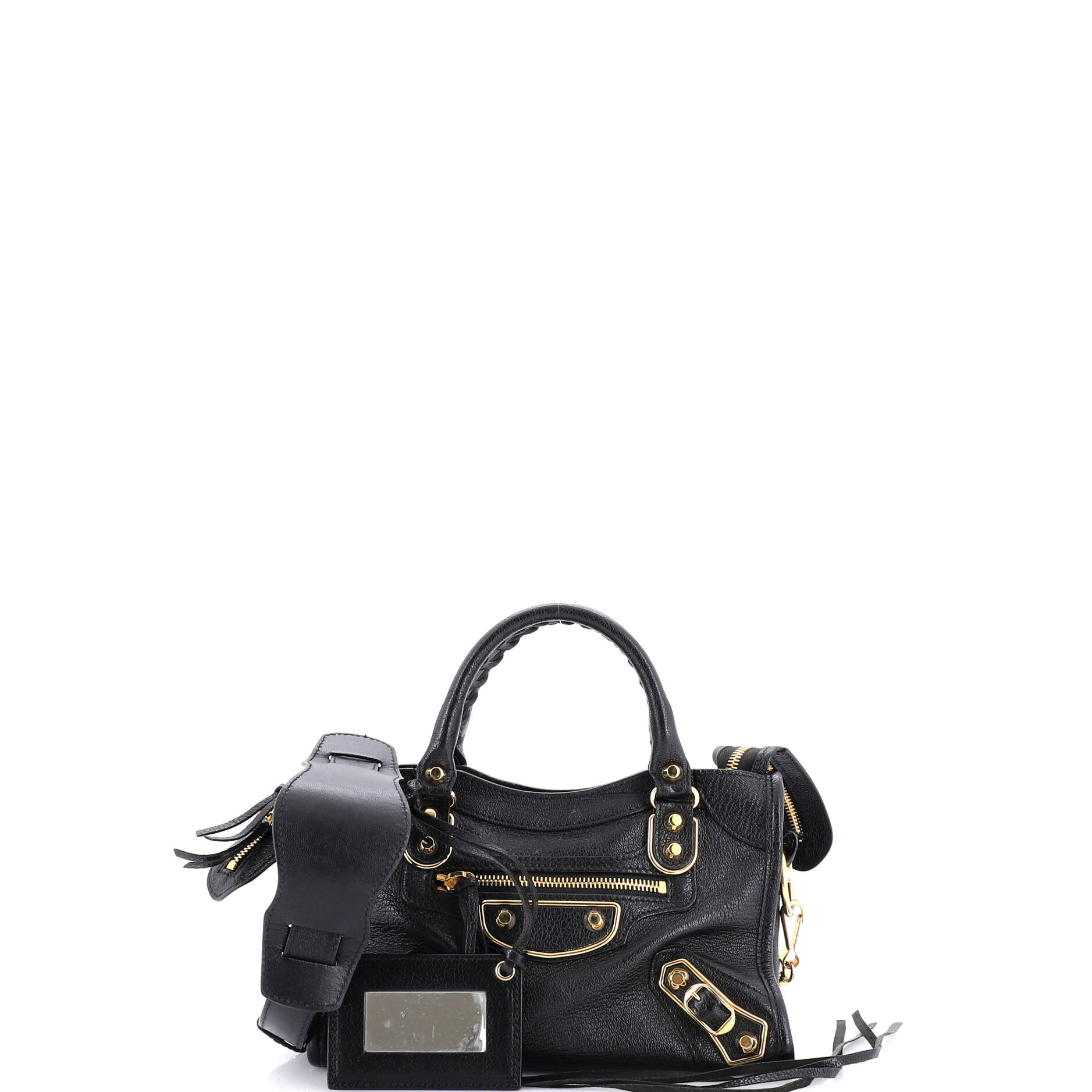 City Classic Metallic Edge Bag Leather Mini