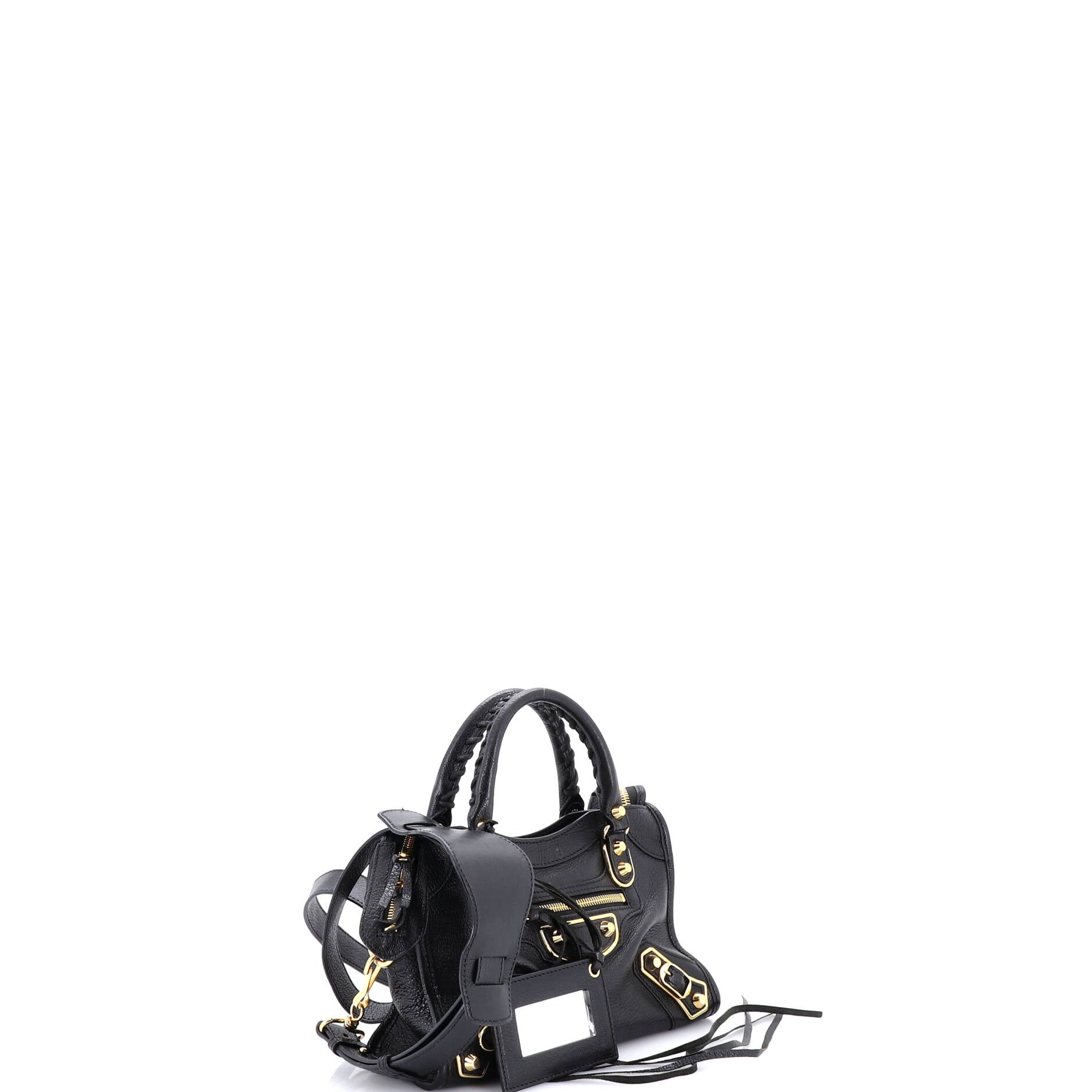 City Classic Metallic Edge Bag Leather Mini