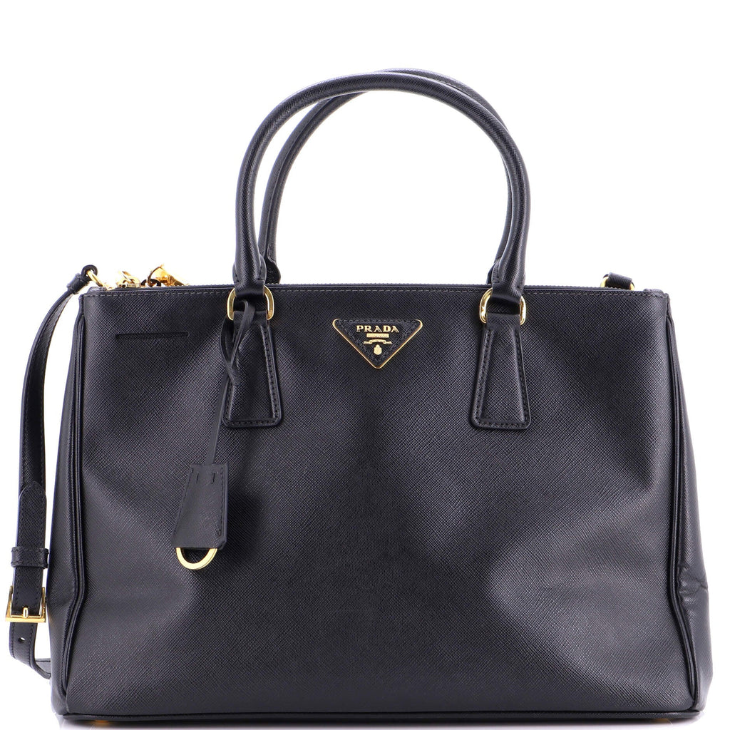 Double Zip Lux Tote Saffiano Leather Medium