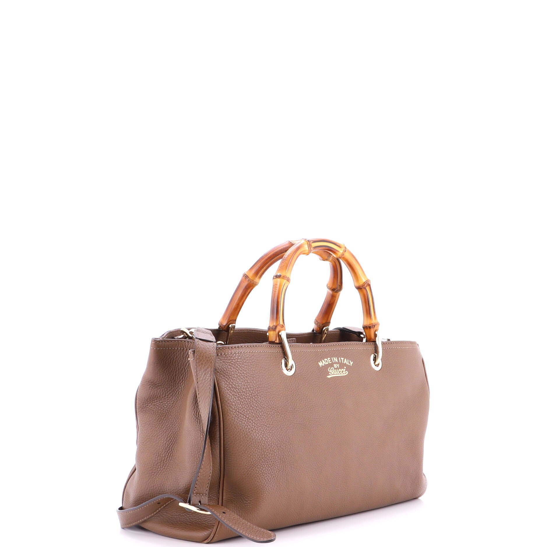 Bamboo Shopper Tote Leather Medium