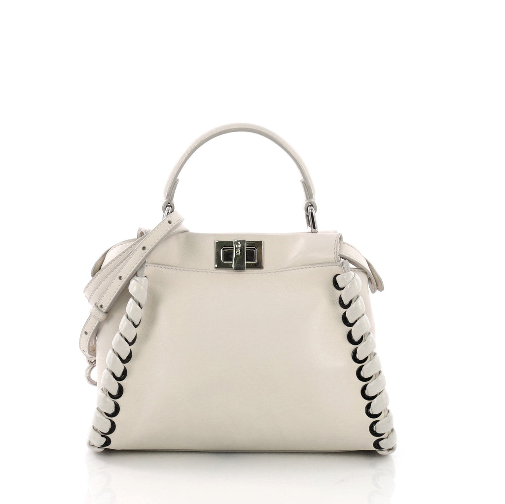 Peekaboo Handbag Whipstitch Leather Mini