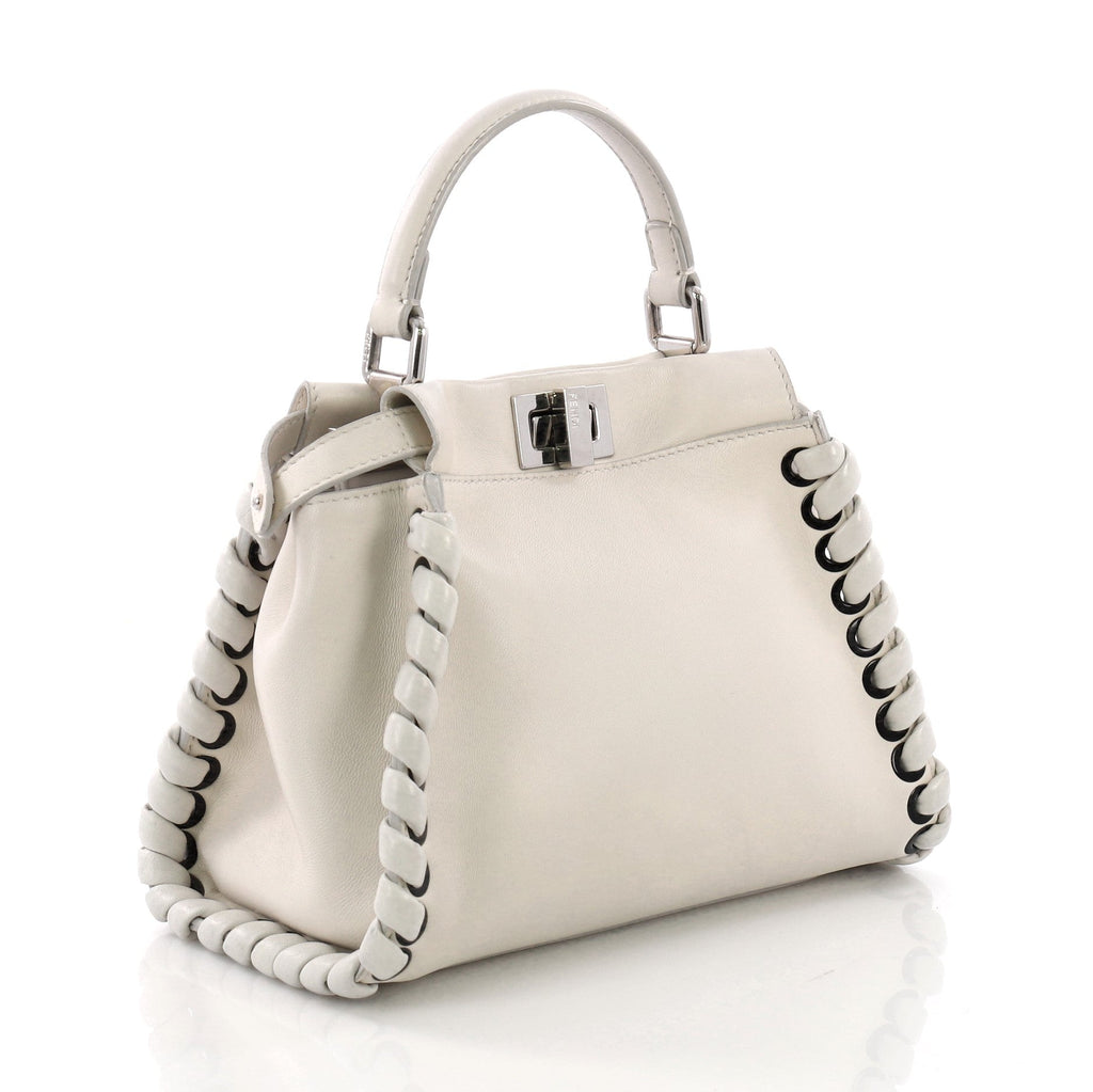 Peekaboo Handbag Whipstitch Leather Mini