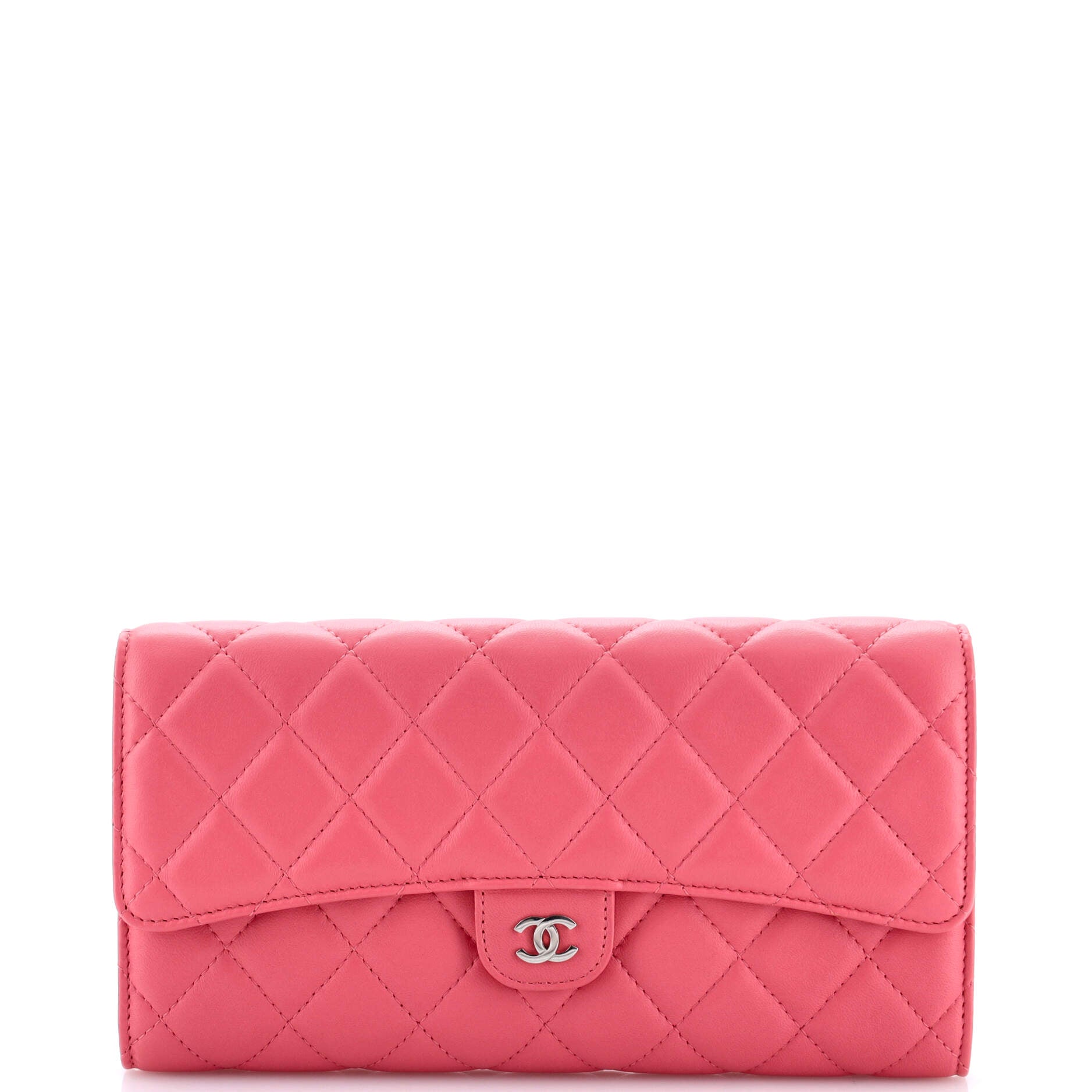 Continental Travel Wallet Quilted Lambskin