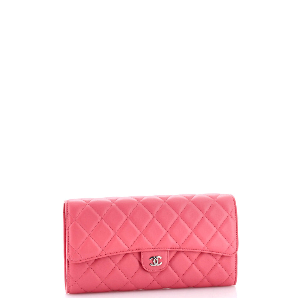Continental Travel Wallet Quilted Lambskin