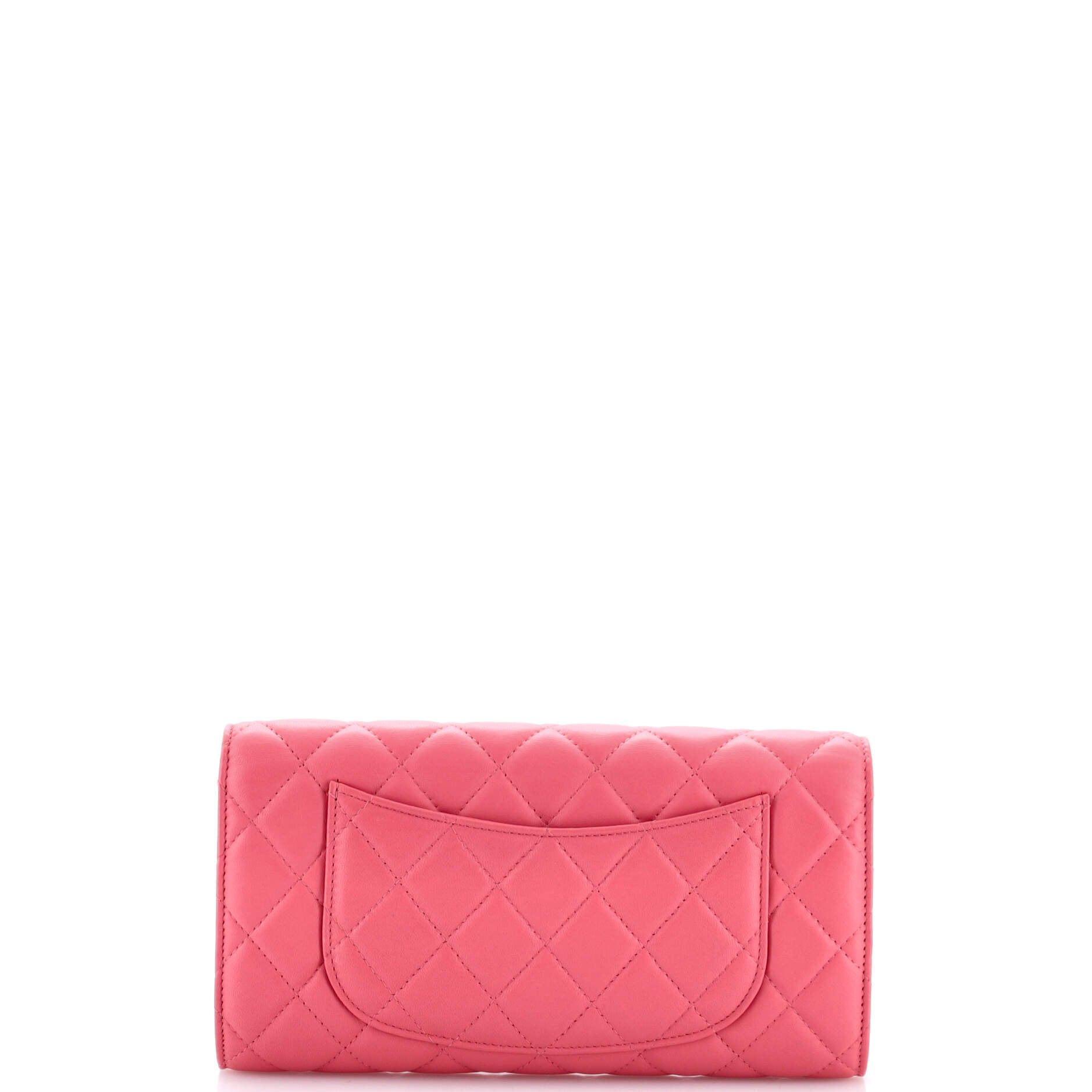 Continental Travel Wallet Quilted Lambskin