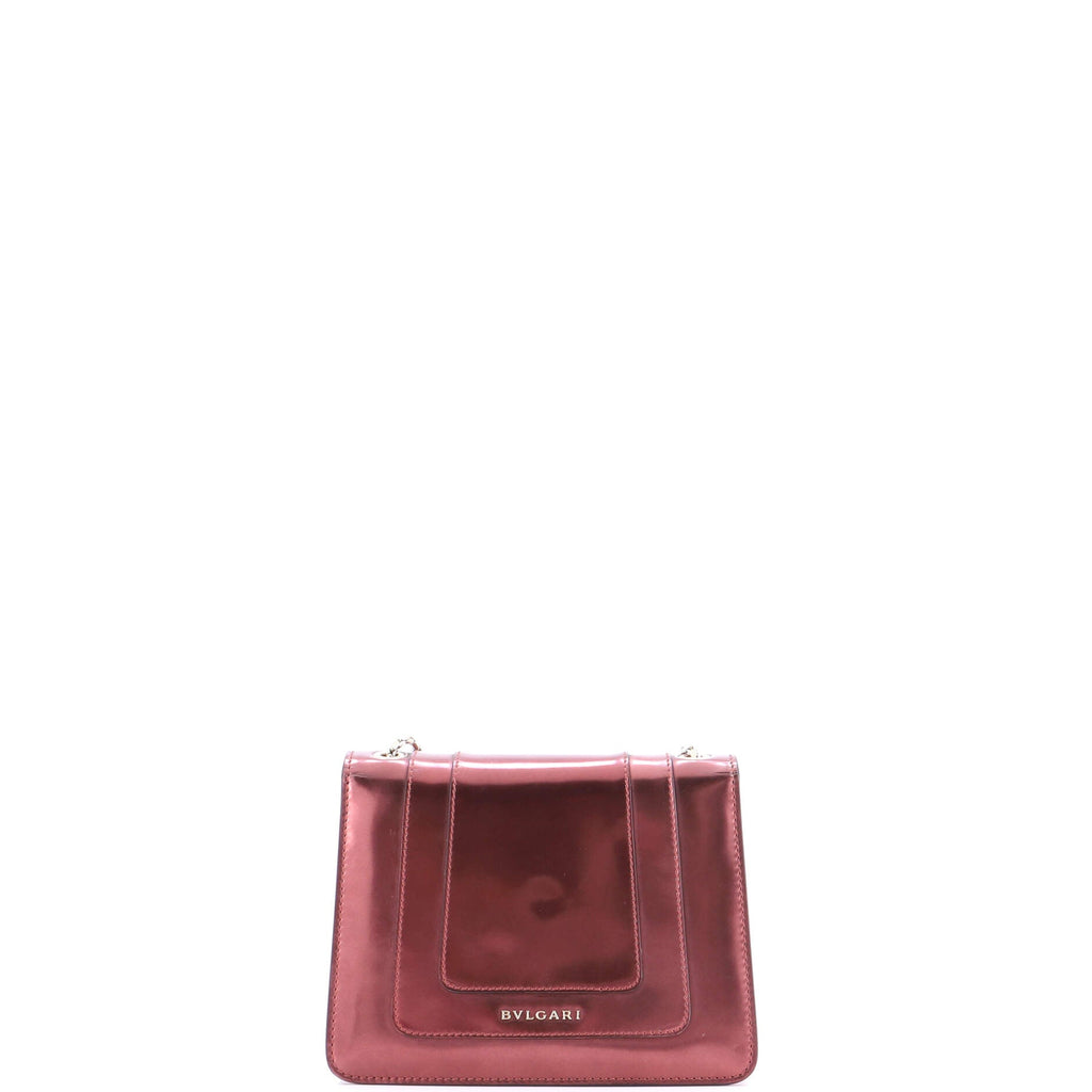 Serpenti Forever Square Shoulder Bag Metallic Leather Small