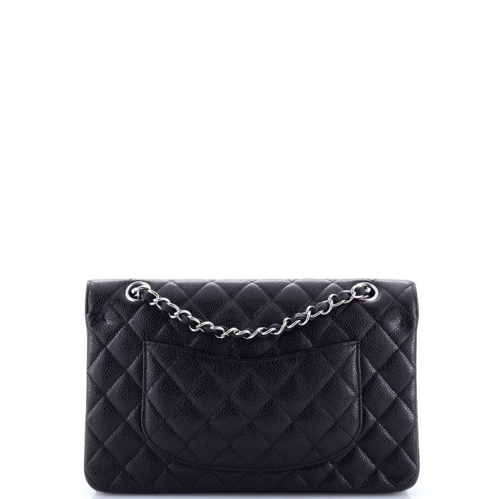 Vintage Classic Double Flap Bag Quilted Caviar Medium