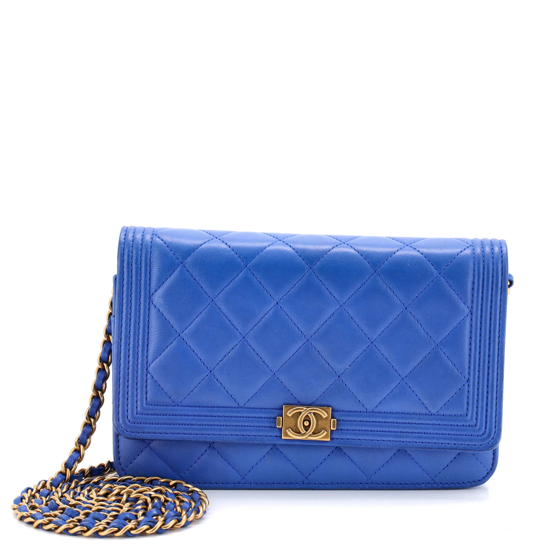 Boy Wallet on Chain Quilted Lambskin