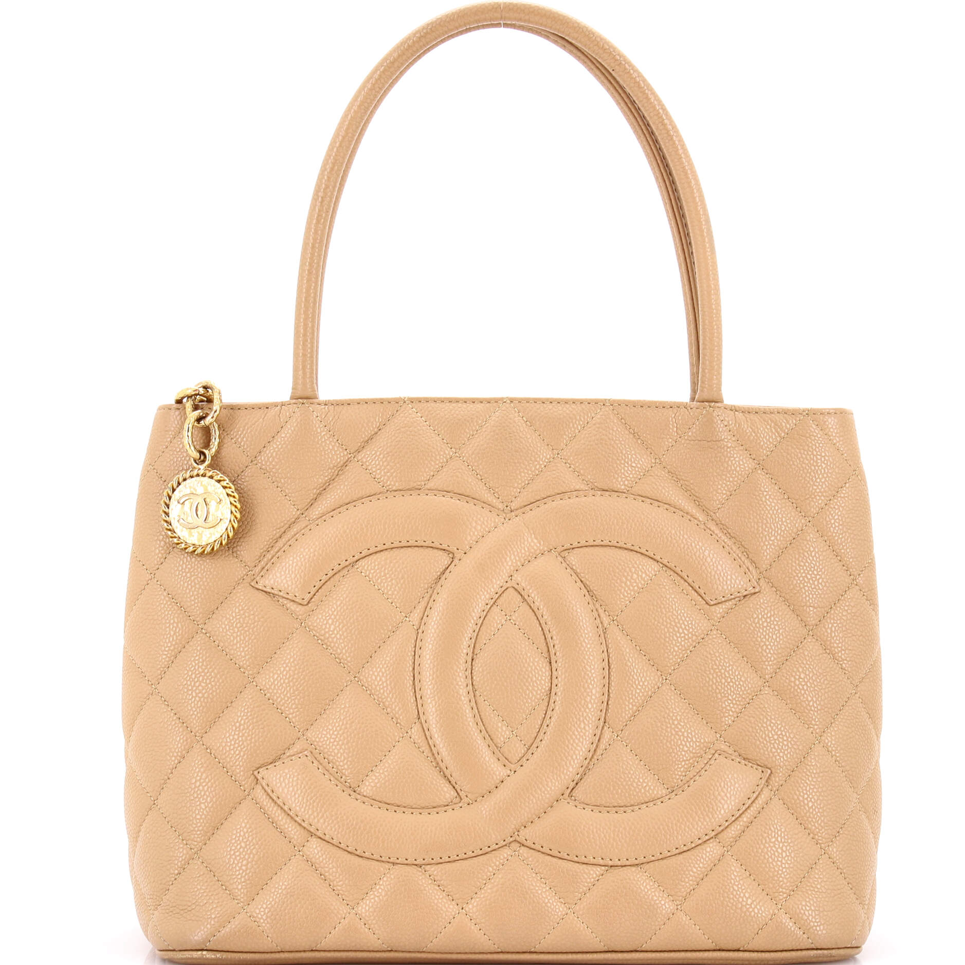 Medallion Tote Quilted Caviar