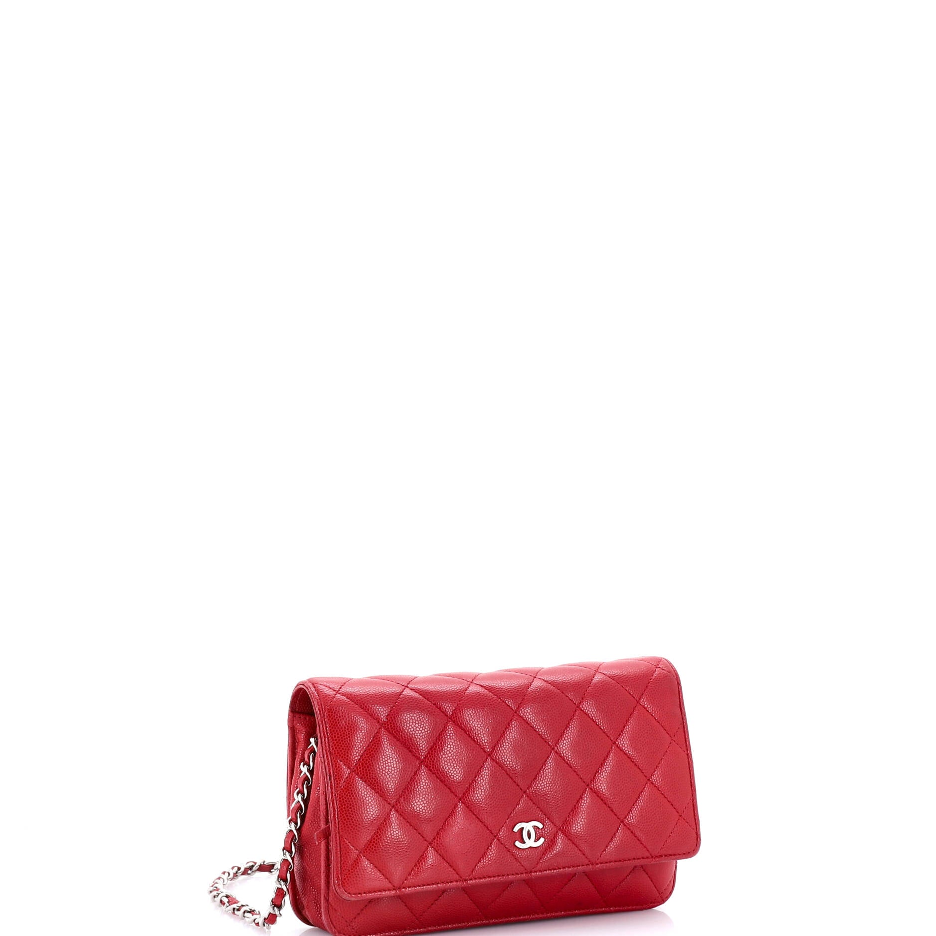Wallet on Chain Quilted Caviar