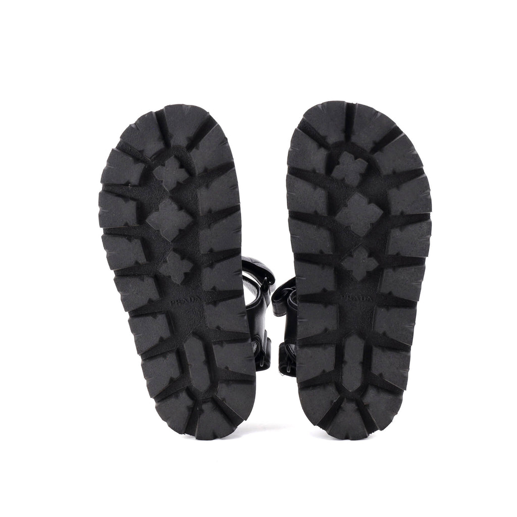 Women's Sporty Fussbett Sandals Quilted Leather