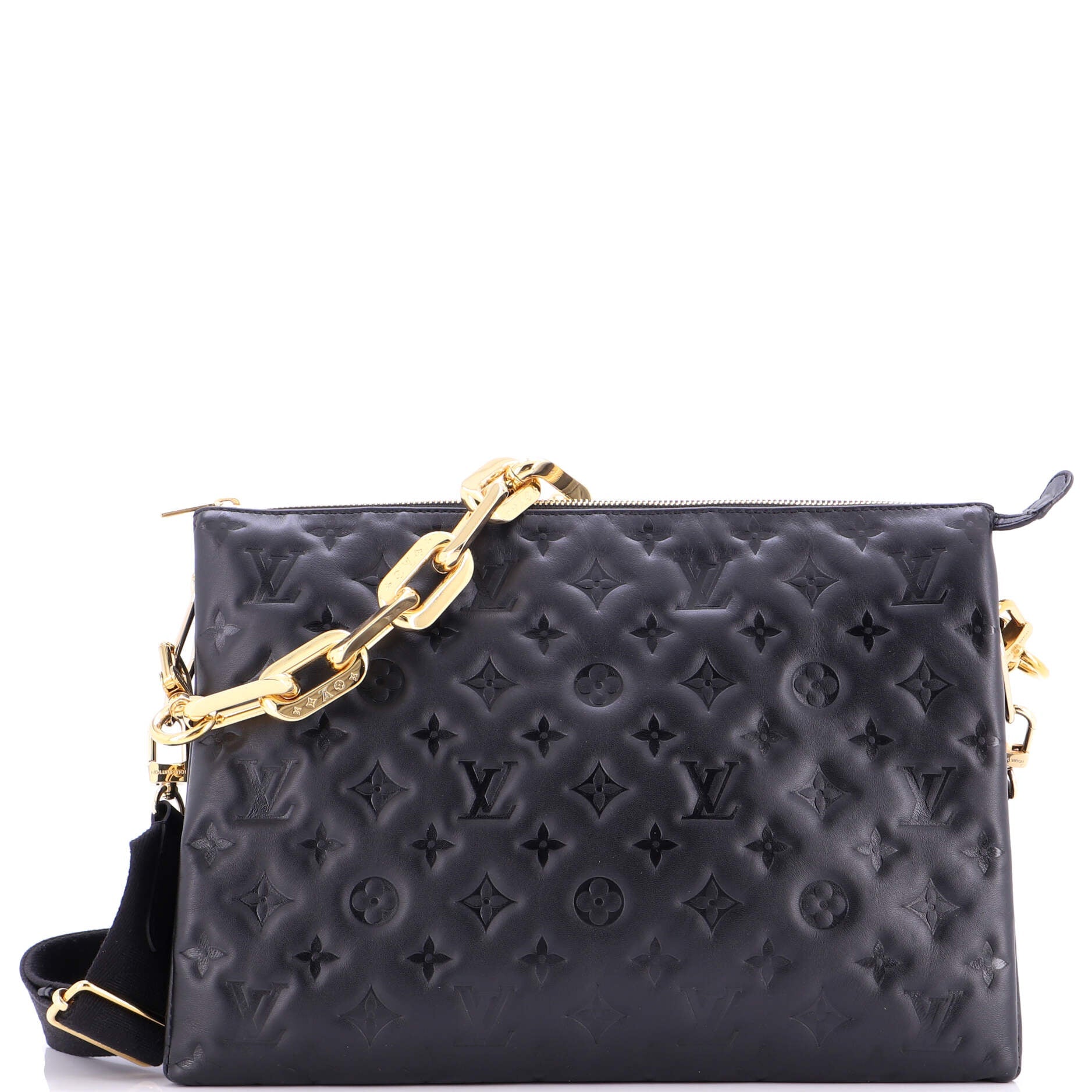 Coussin Bag Monogram Embossed Lambskin MM