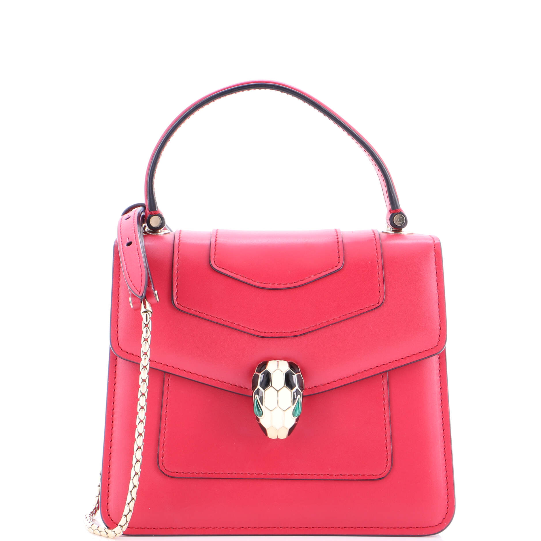 Serpenti Forever Top Handle Bag Leather Small