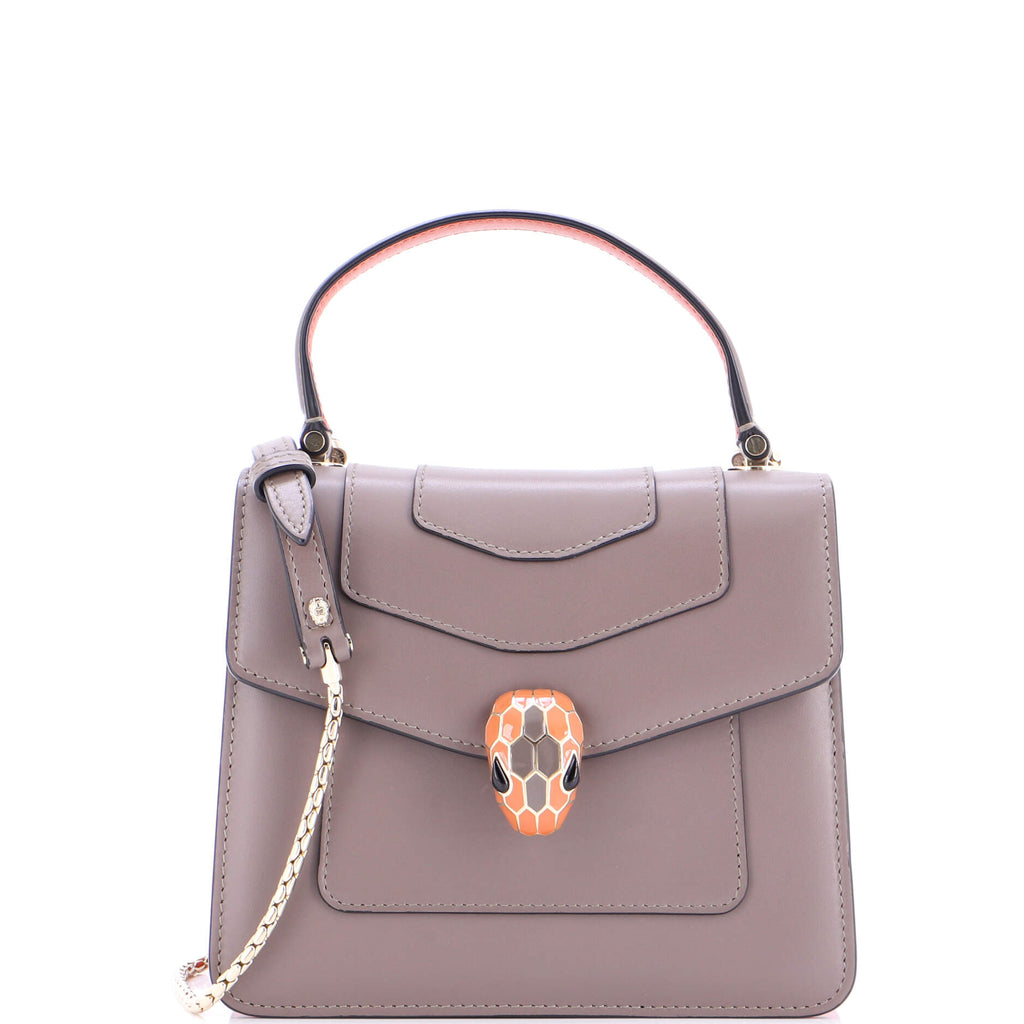 Serpenti Forever Top Handle Bag Leather Small