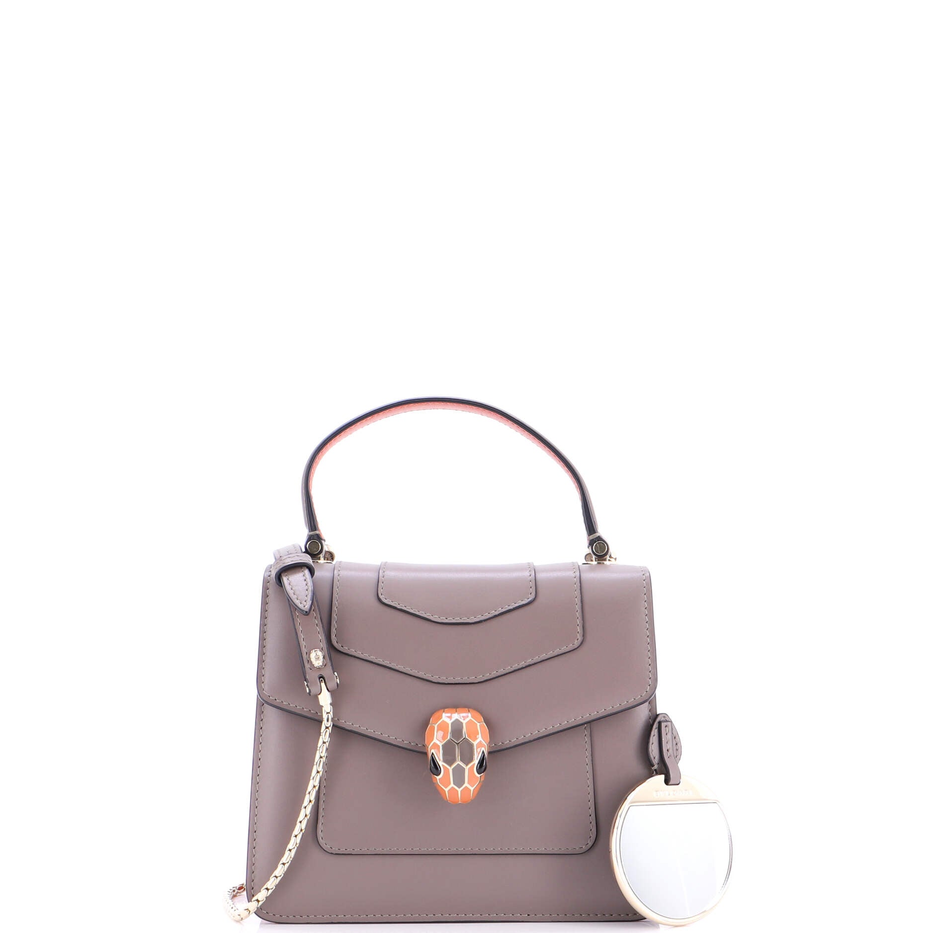 Serpenti Forever Top Handle Bag Leather Small