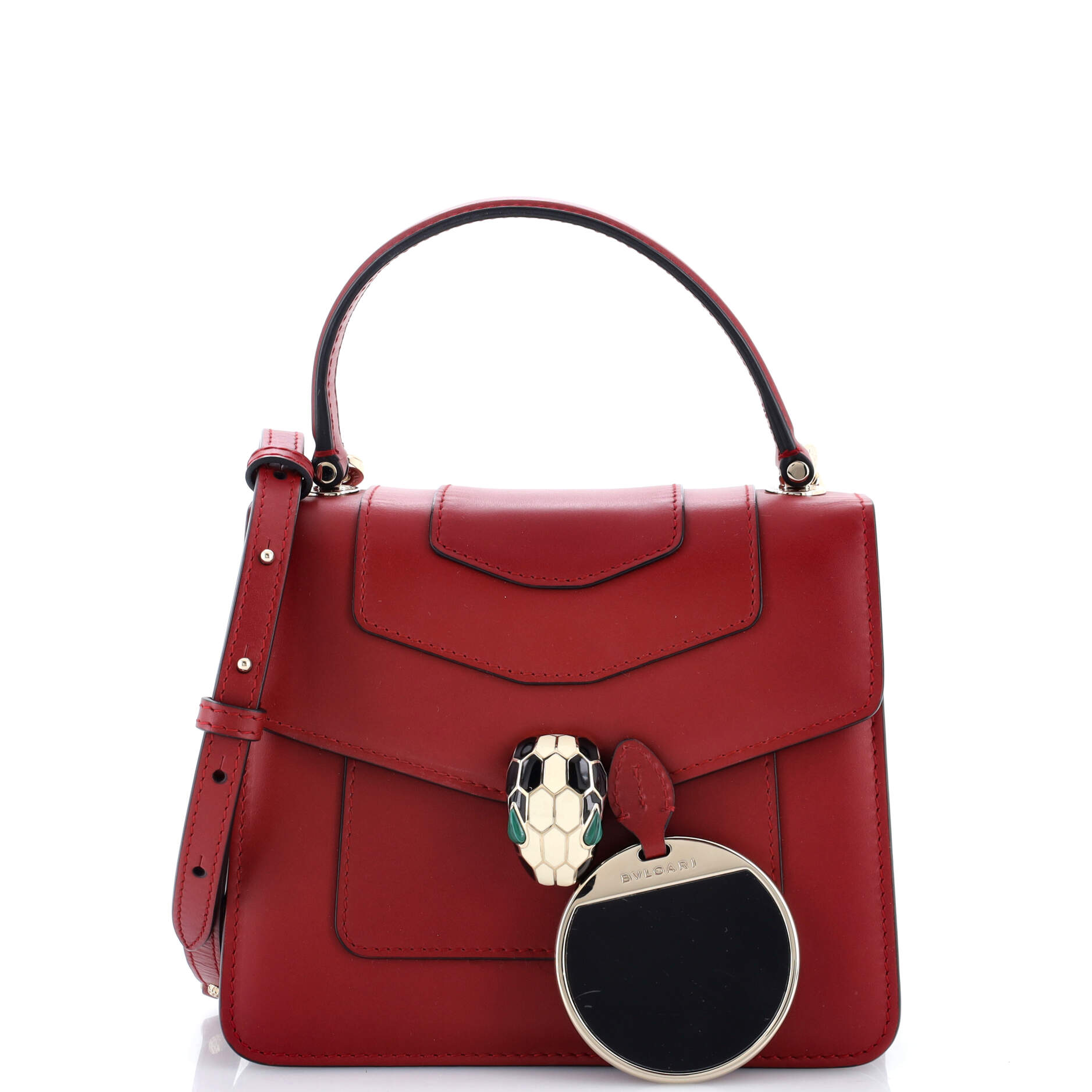 Serpenti Forever Top Handle Bag Leather Small