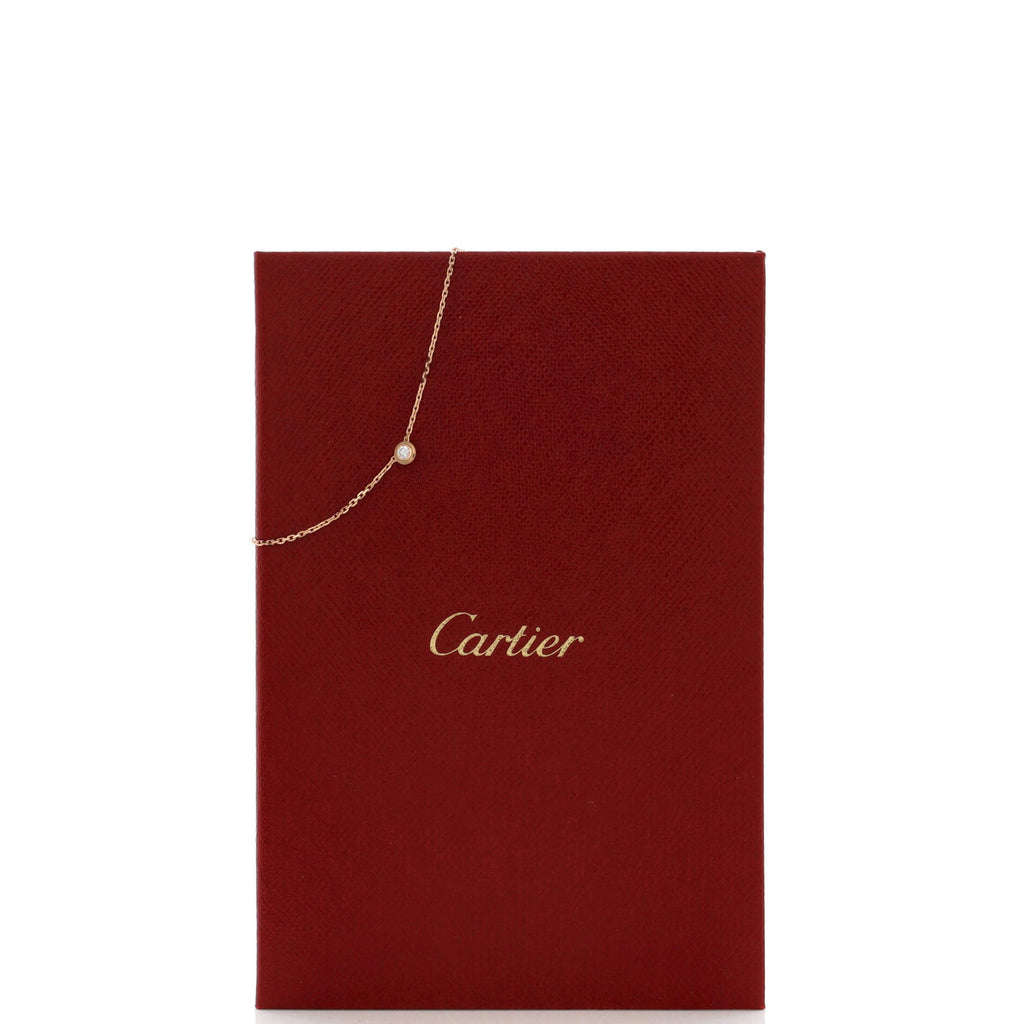 Cartier D'Amour Pendant Necklace 18K Rose Gold with Diamond XS