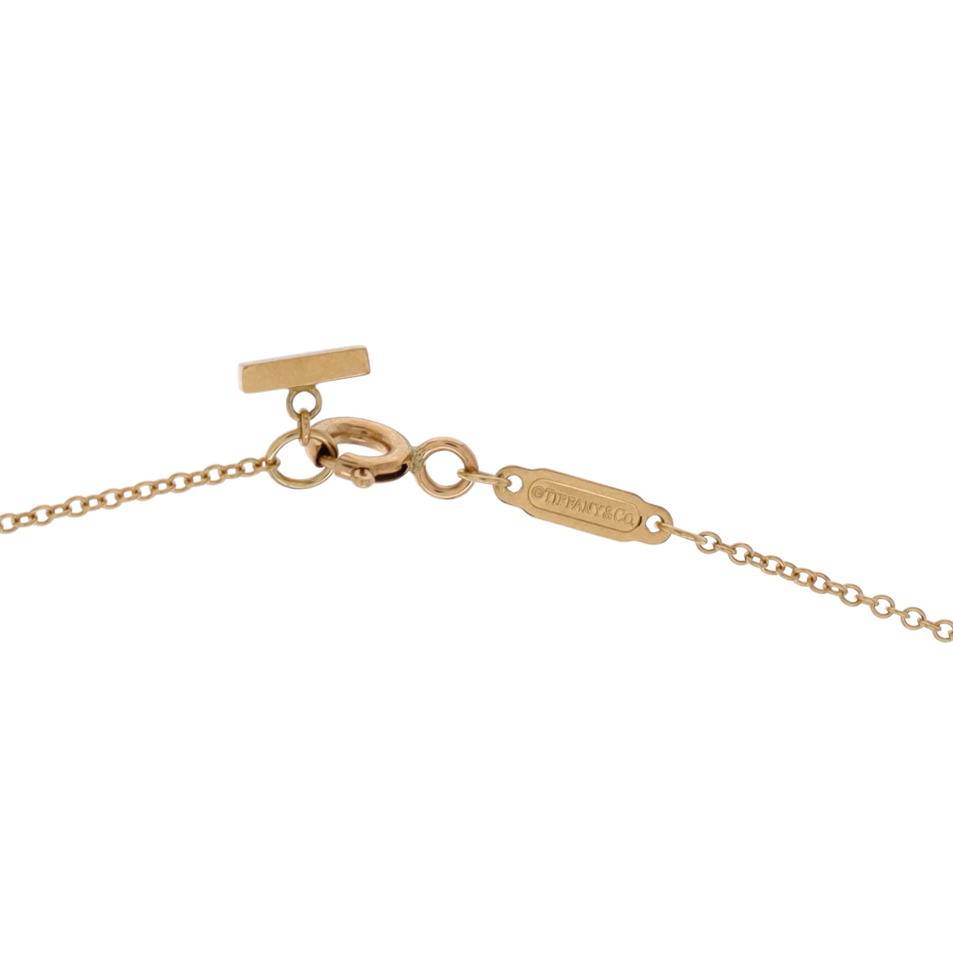 T Smile Pendant Necklace 18K Yellow Gold Small