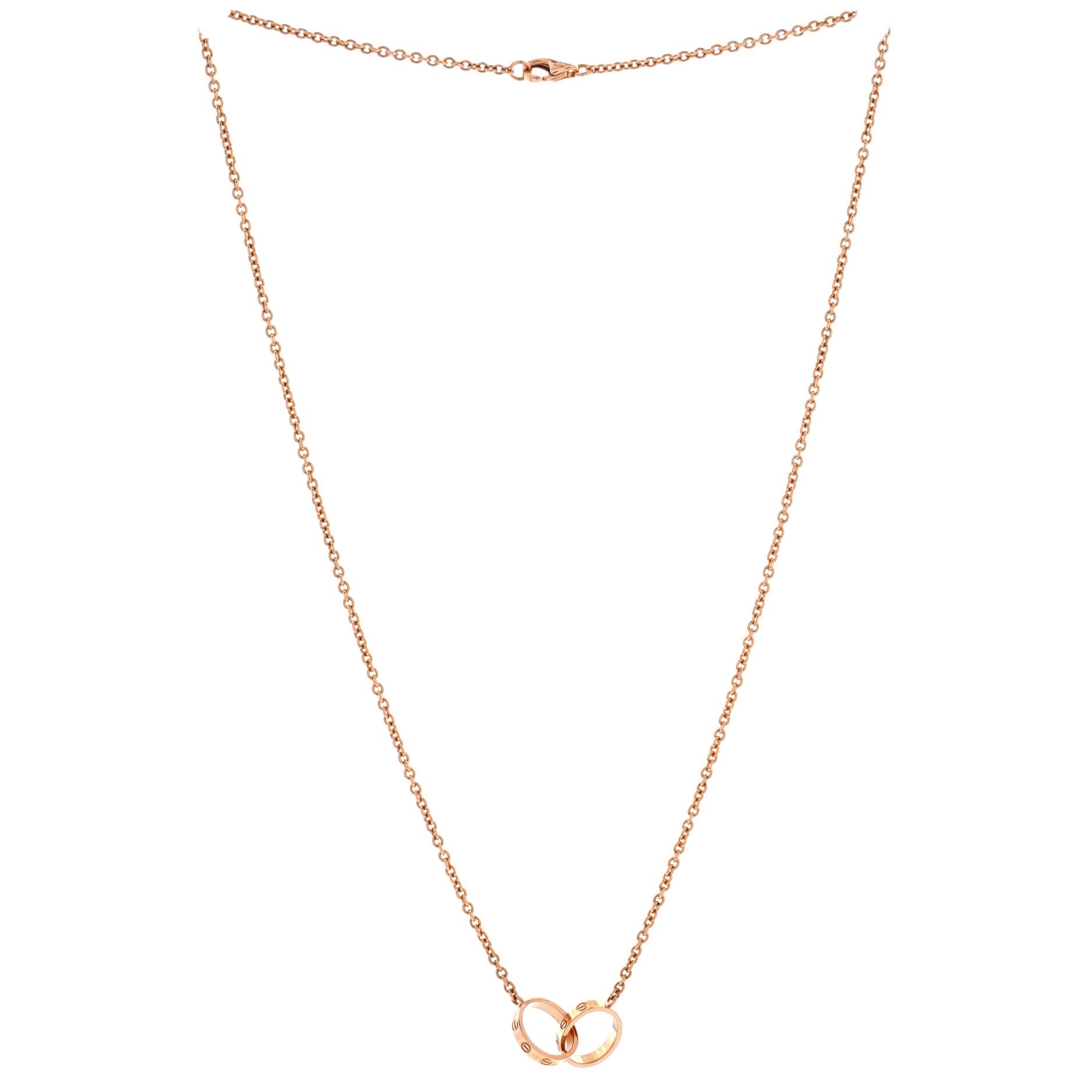 Love Interlocking Necklace 18K Rose Gold