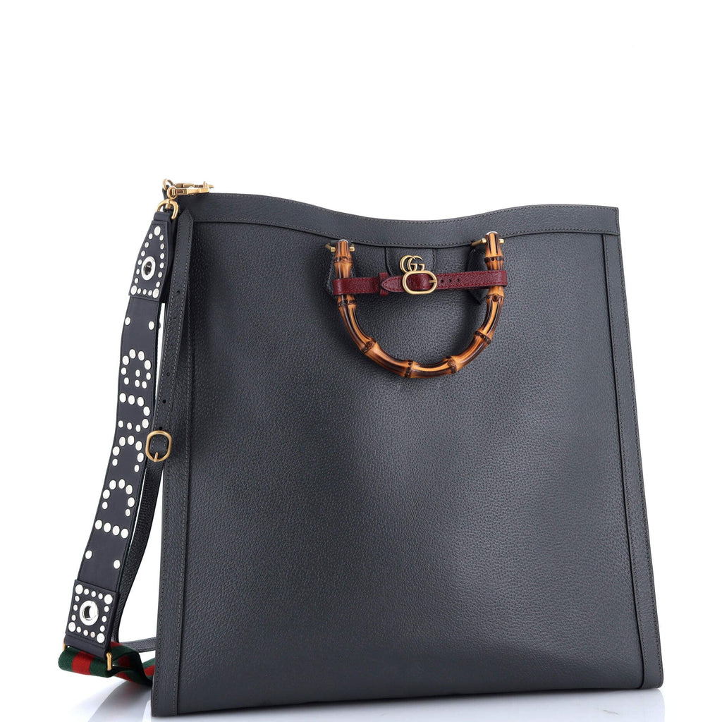 Diana NM Bamboo Handle Tote Leather Maxi