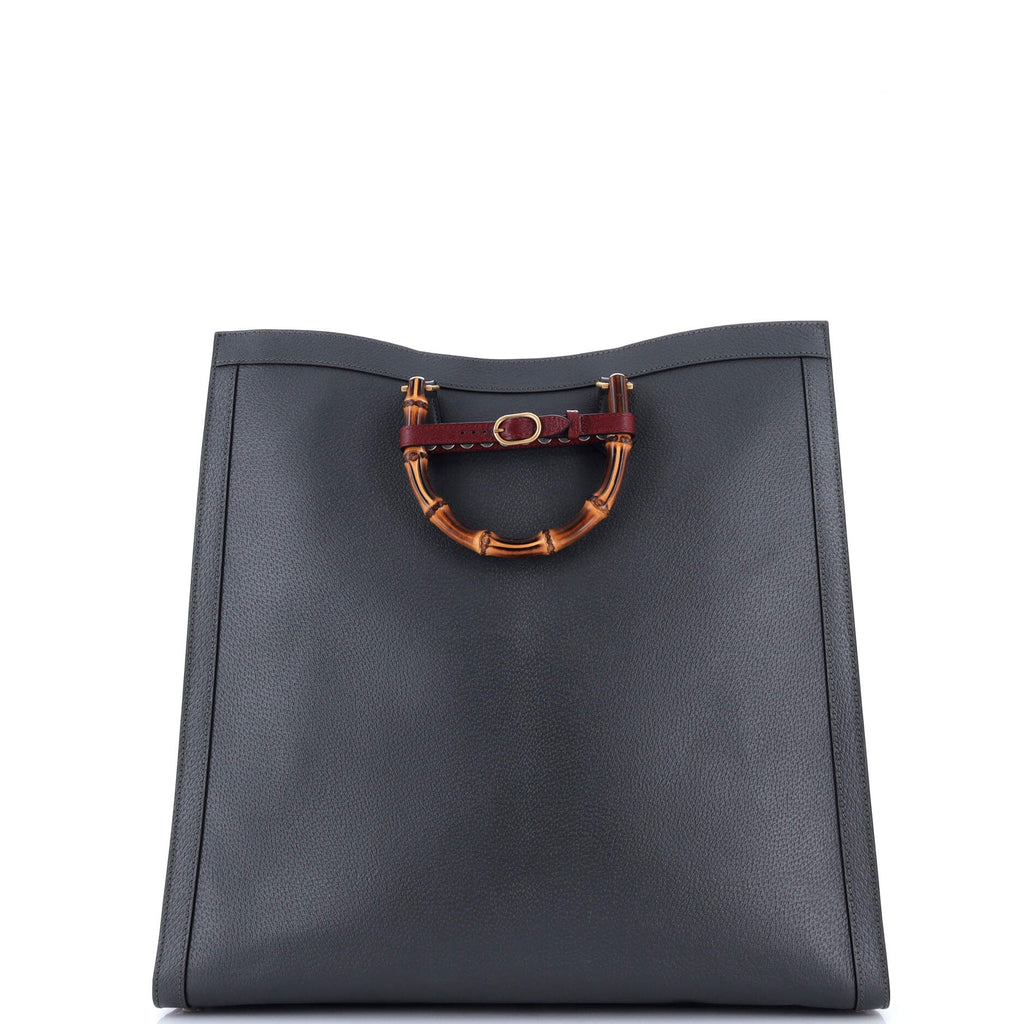 Diana NM Bamboo Handle Tote Leather Maxi