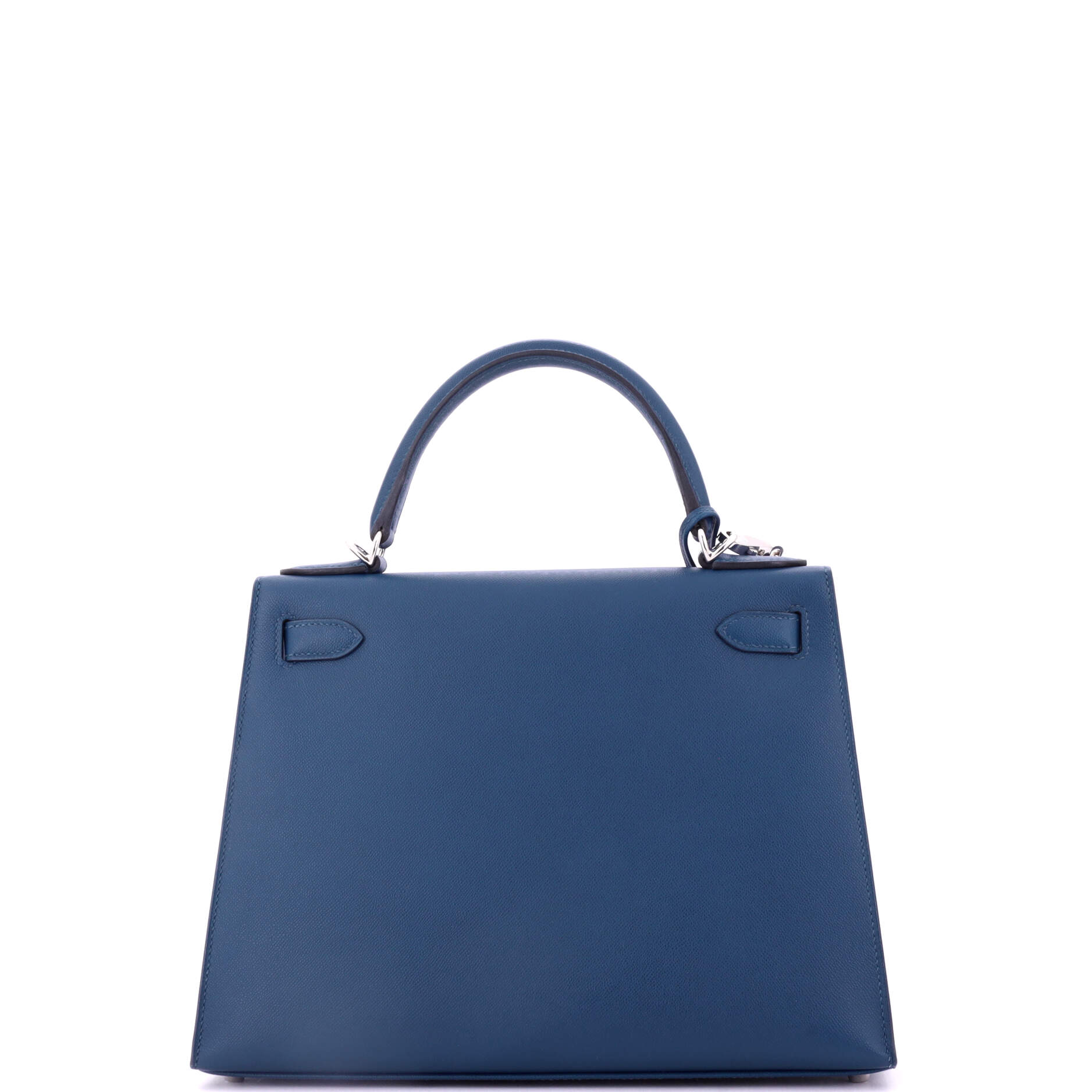 Kelly Handbag Deep Blue Madame with Palladium Hardware 28
