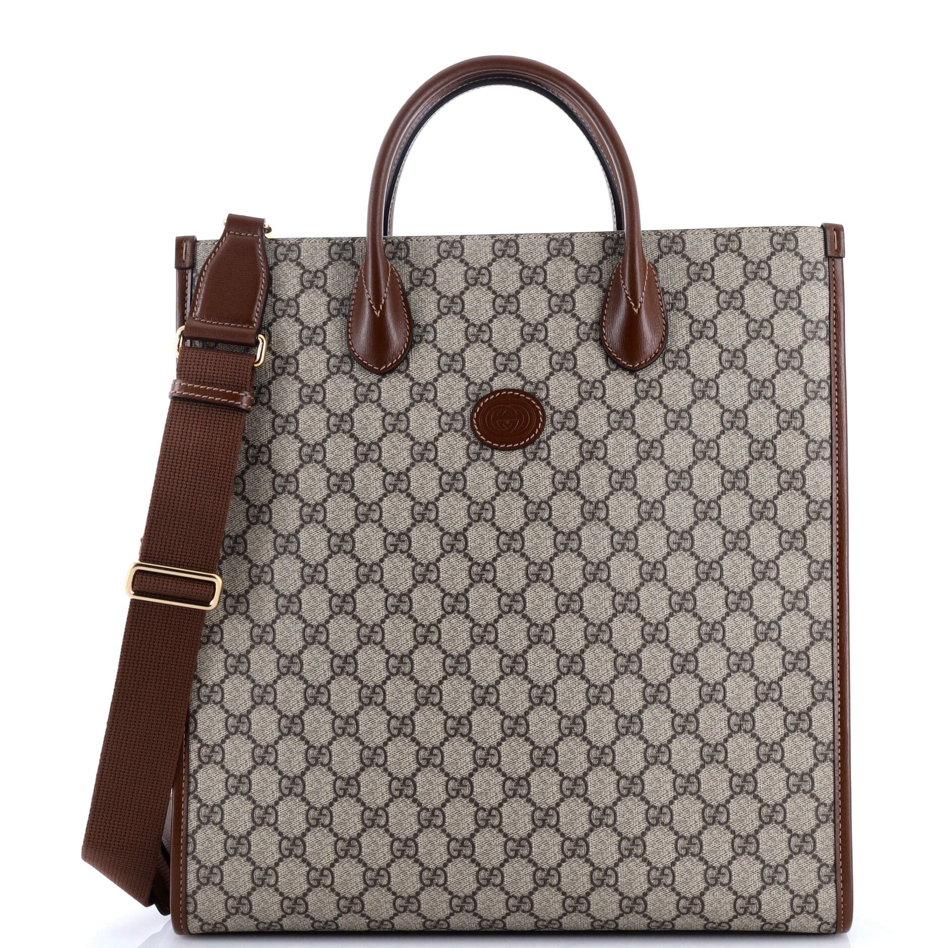 Interlocking G Tote GG Coated Canvas Vertical
