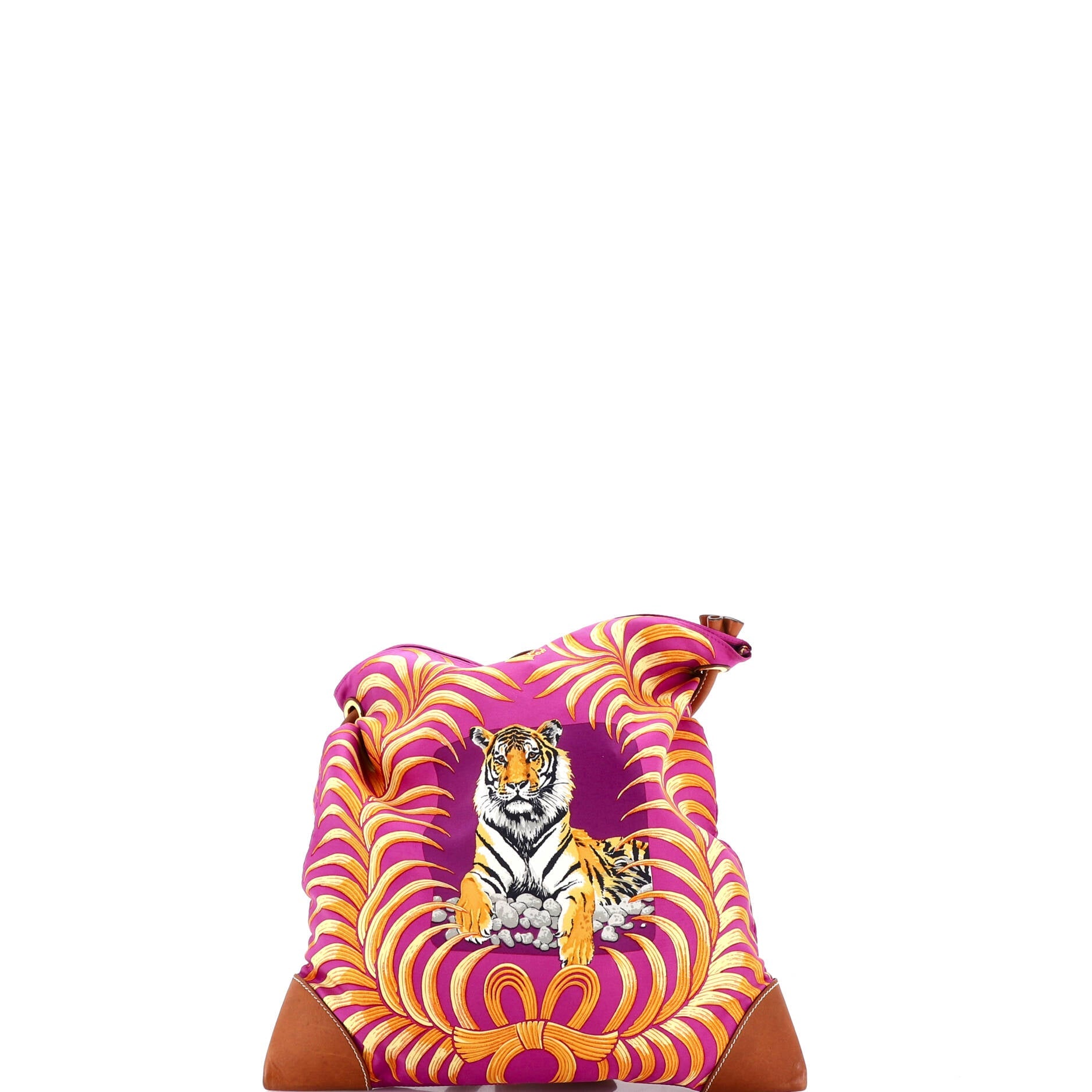 Silky City Bag Printed Silk and Leather PM