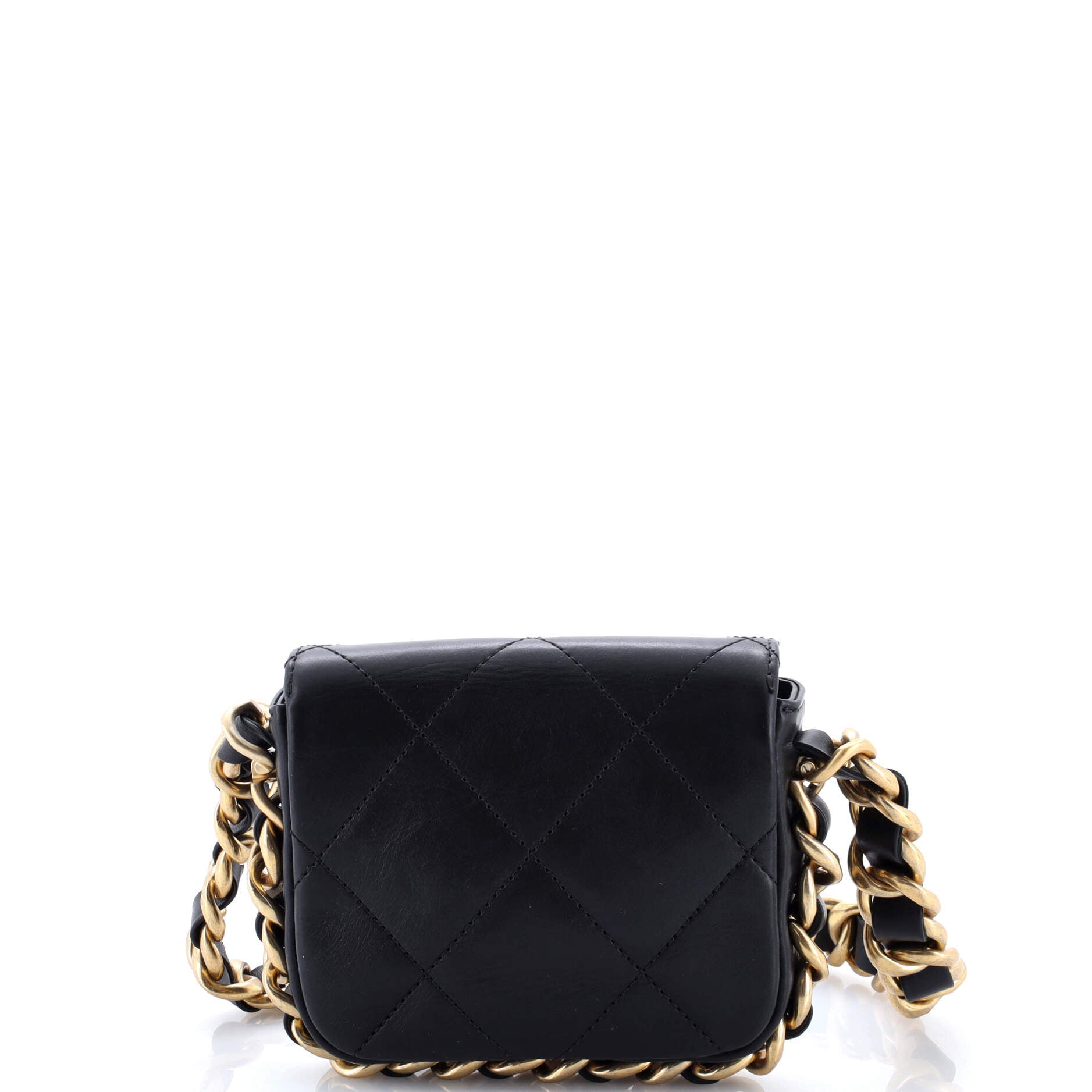 Framing Chain Flap Bag Quilted Calfskin Mini