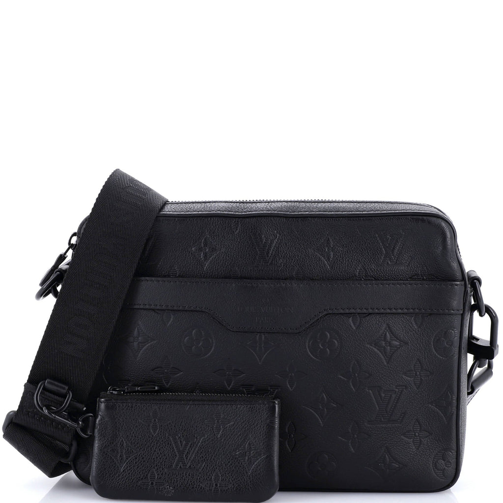 Trio Messenger Bag Monogram Shadow Leather