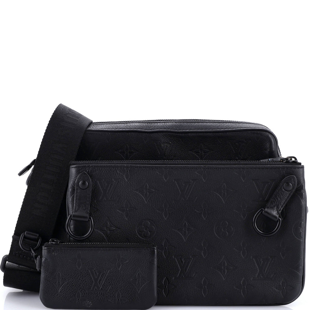 Trio Messenger Bag Monogram Shadow Leather