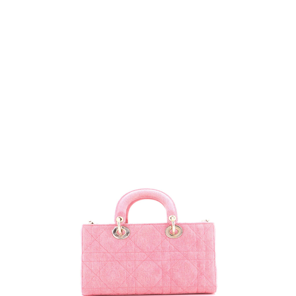 Lady D-Joy Bag Macrocannage Quilt Denim Medium