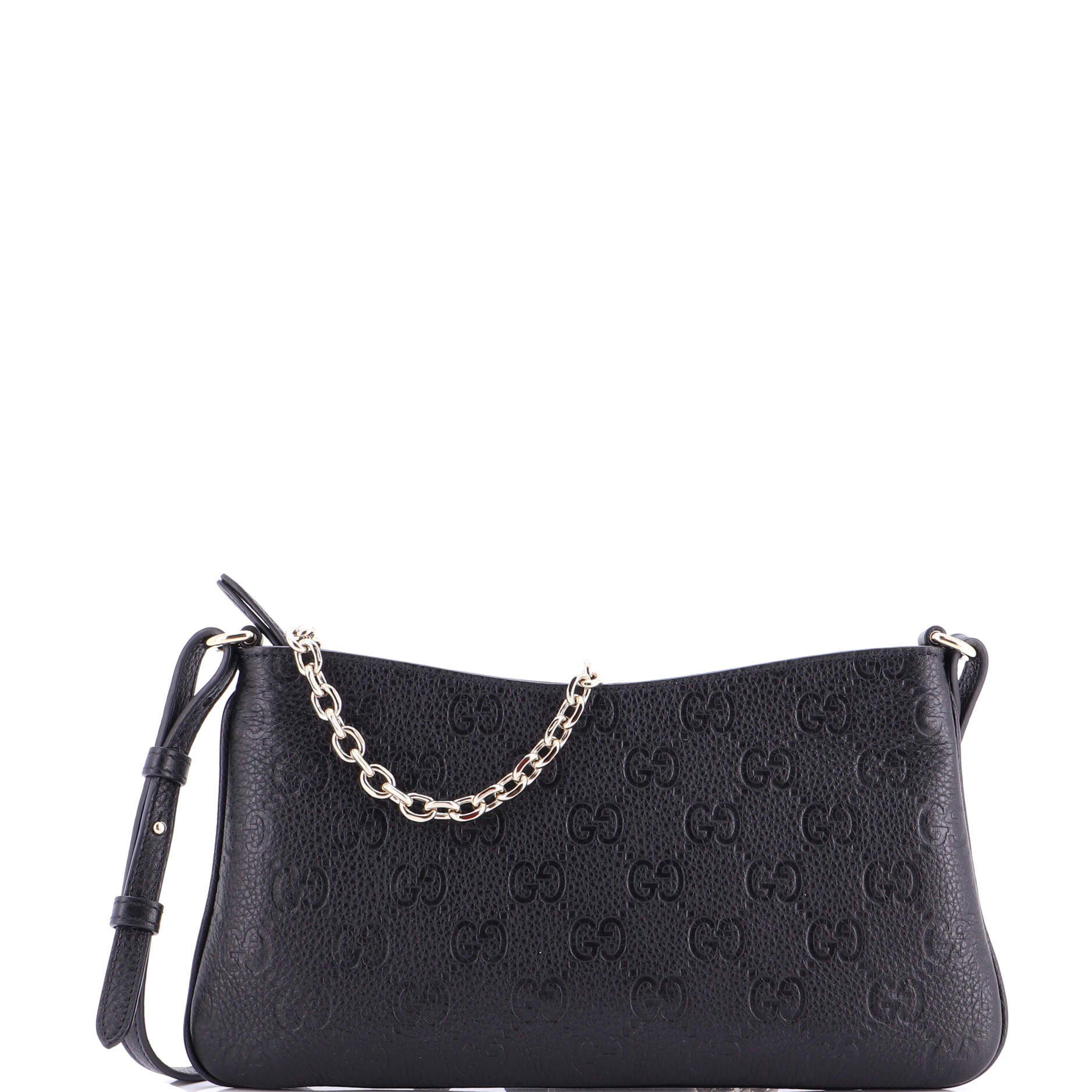 Emblem Chain Shoulder Bag Guccissima Leather Medium