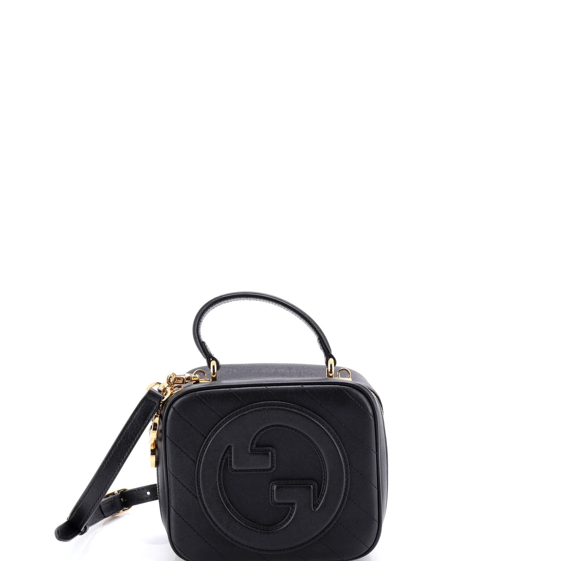 Blondie NM Top Handle Shoulder Bag Diagonal Quilted Leather